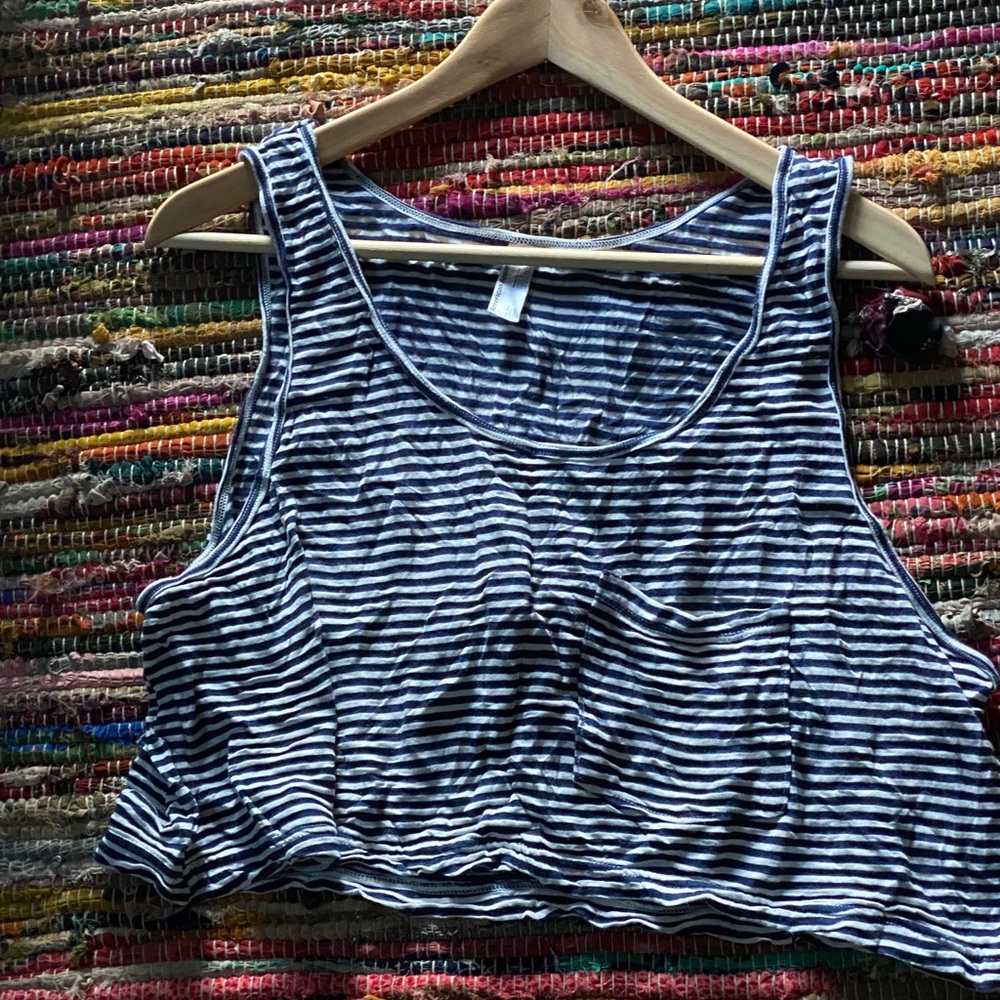 American Apparel Striped Crop Top